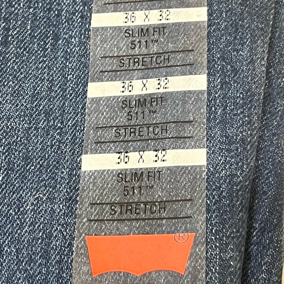 LEVI brand. NWT. Size 36/32. Slim fit. - Picture 4 of 4